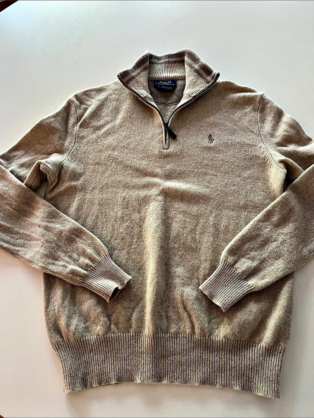 Polo Ralph Lauren Cashmere Half-Zip Sweater in Brown